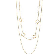Load image into Gallery viewer, 18K Gold Layered Clover Charm Necklace