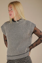 Load image into Gallery viewer, Two Tone Ribbed Knit Sweater Vest