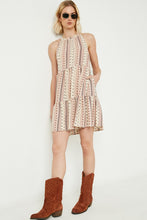 Load image into Gallery viewer, Ivory Floral Mix Halter Mini Dress