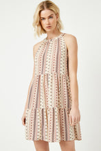 Load image into Gallery viewer, Ivory Floral Mix Halter Mini Dress