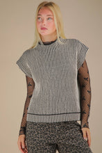 Load image into Gallery viewer, Two Tone Ribbed Knit Sweater Vest