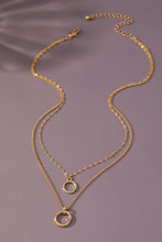 Load image into Gallery viewer, Two Row Open Circle Pendant Necklace