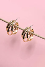 Load image into Gallery viewer, Medium Size Triple Hoop Earring
