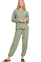 Load image into Gallery viewer, Soft Melange Hacci Long Sleeve Jogger Set
