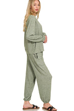 Load image into Gallery viewer, Soft Melange Hacci Long Sleeve Jogger Set