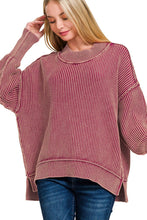 Load image into Gallery viewer, Cabernet 2-Tone Oversized Sweater