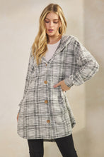 Load image into Gallery viewer, Ivory & Black Boucle Long Cardigan