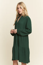 Load image into Gallery viewer, Chic Mandarin Collar Tiered Mini Dress