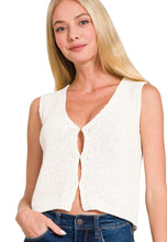 Load image into Gallery viewer, Off White Hook & Eye Vest