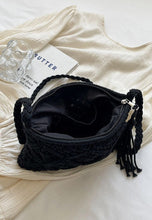 Load image into Gallery viewer, Bohemian Woven Tassel Crochet Shoulder Bag