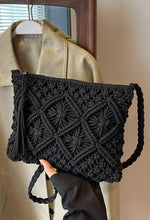 Load image into Gallery viewer, Bohemian Woven Tassel Crochet Shoulder Bag