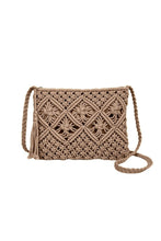 Load image into Gallery viewer, Bohemian Woven Tassel Crochet Shoulder Bag