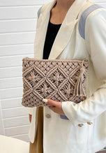 Load image into Gallery viewer, Bohemian Woven Tassel Crochet Shoulder Bag