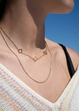 Load image into Gallery viewer, 18K Gold Layered Clover Charm Necklace
