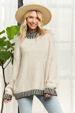 Load image into Gallery viewer, Mock Neck Whip Stitch Cozy Sweater