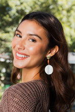 Load image into Gallery viewer, Circle Shell Dangle Drop Earrings