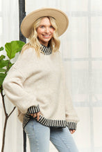Load image into Gallery viewer, Mock Neck Whip Stitch Cozy Sweater