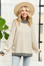 Load image into Gallery viewer, Mock Neck Whip Stitch Cozy Sweater