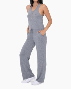 Relaxed Lush Grey Jumpsuit