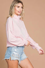 Load image into Gallery viewer, Cream Pink High Neck Sweatshirt