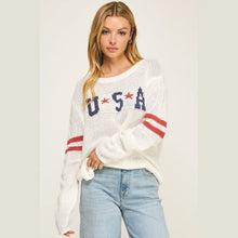 Load image into Gallery viewer, Stars Graphic Knit Summer Sweater