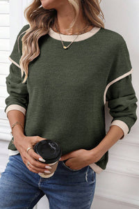 Clover Contrast Trim Sweater