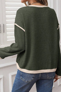 Clover Contrast Trim Sweater