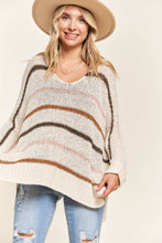 Load image into Gallery viewer, Multi Striped Oversized Lightweight Sweater