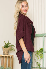 Load image into Gallery viewer, Textured Shawl Collared Sweater Cardigan