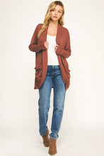 Load image into Gallery viewer, Soft Wrap Shirred Side Open Cardigan
