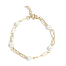 Load image into Gallery viewer, A Little Grace Pearl Paperclip Bracelet