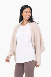 Dolman Sleeve Open Front Cardigan