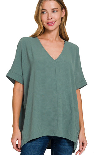 V-Neck Dolman Sleeve Top