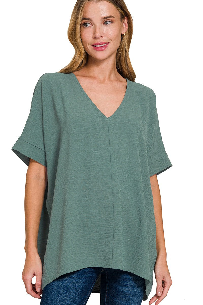 V-Neck Dolman Sleeve Top