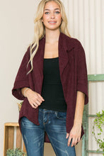 Load image into Gallery viewer, Textured Shawl Collared Sweater Cardigan