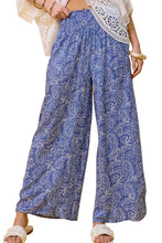 Load image into Gallery viewer, Smocked Waist Paisley Printed Wide Leg Pant