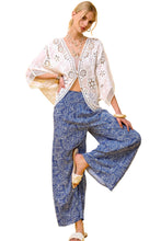 Load image into Gallery viewer, Smocked Waist Paisley Printed Wide Leg Pant