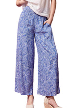 Load image into Gallery viewer, Smocked Waist Paisley Printed Wide Leg Pant