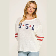 Load image into Gallery viewer, Stars Graphic Knit Summer Sweater