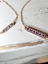 Load image into Gallery viewer, Lavender Mama &amp; Mini Bar Shaped Anklets