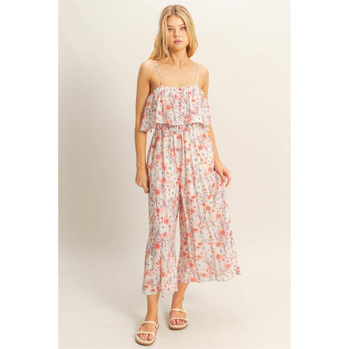 Floral Cropped Jumpsuit