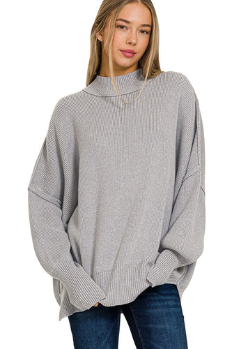 Cozy Day Oversized Side Slit Sweater