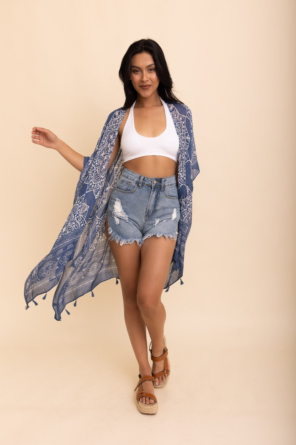 Mandala Tassel Kimono