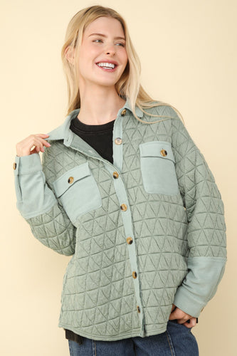 Oversized Quilted Shacket Jacket