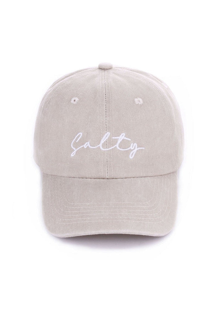 Salty Embroidered Vintage Wash Cap