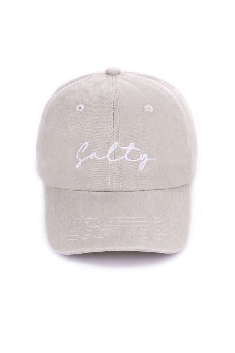 Salty Embroidered Vintage Wash Cap