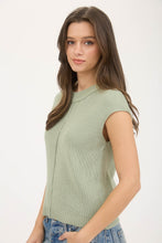 Load image into Gallery viewer, Moss Green Sweater Knit Top