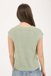 Moss Green Sweater Knit Top