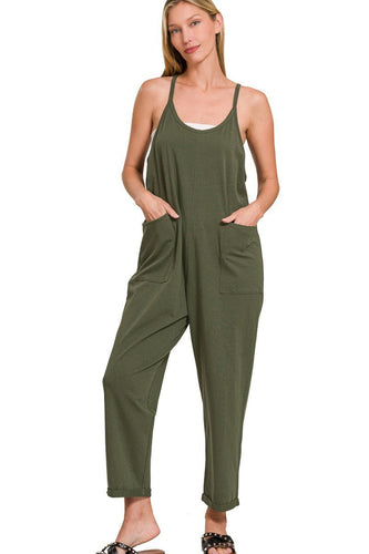 Dark Olive Baggy Jumpsuit