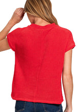 Load image into Gallery viewer, Ruby Red Chenille Waffle Sweater